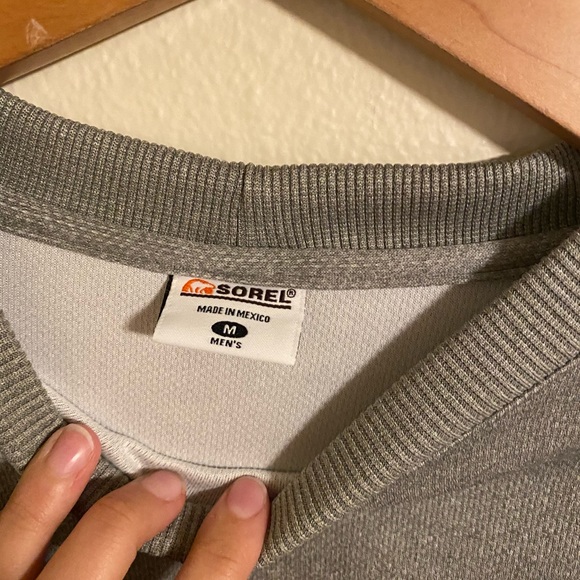 {Sorel} men’s lightweight pullover crewneck grey - Picture 5 of 7